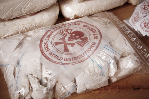 Drug criminality - packages and dozens of drugs and raw opium