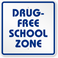 drug free school zone sign