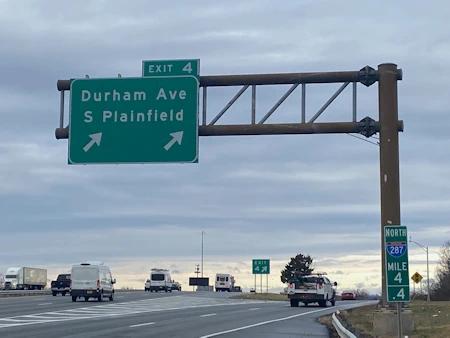 Interstate 287 in or near South Plainfield, New Jersey