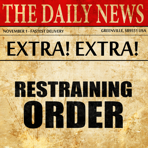 restraining order, newspaper article text