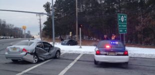 fatal accident and cop car