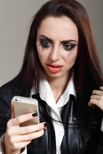 drunk girl calling on cell phone