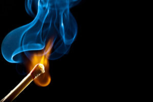 match on fire