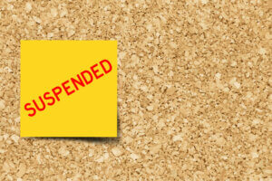 suspended