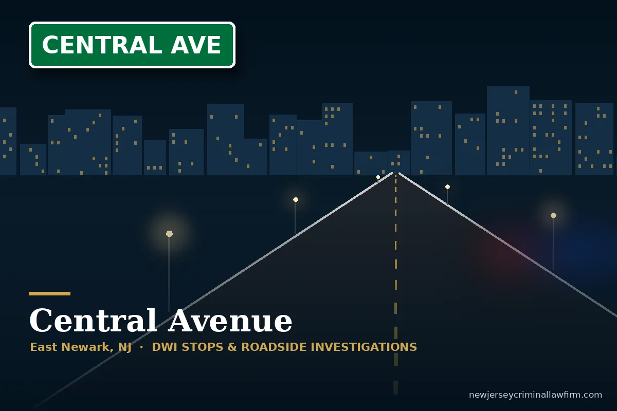 Central Avenue in East Newark, NJ — DWI stops and roadside investigations