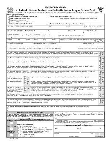 gun permit application