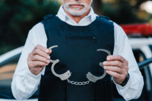 police officer with handcuffs