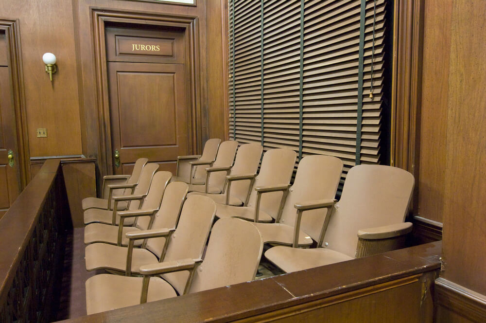 empty juror seating