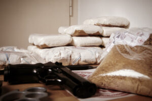 drug evidence with weapon